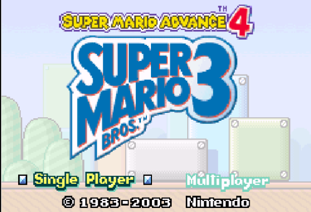 Super Mario Advance 4 Title Screen